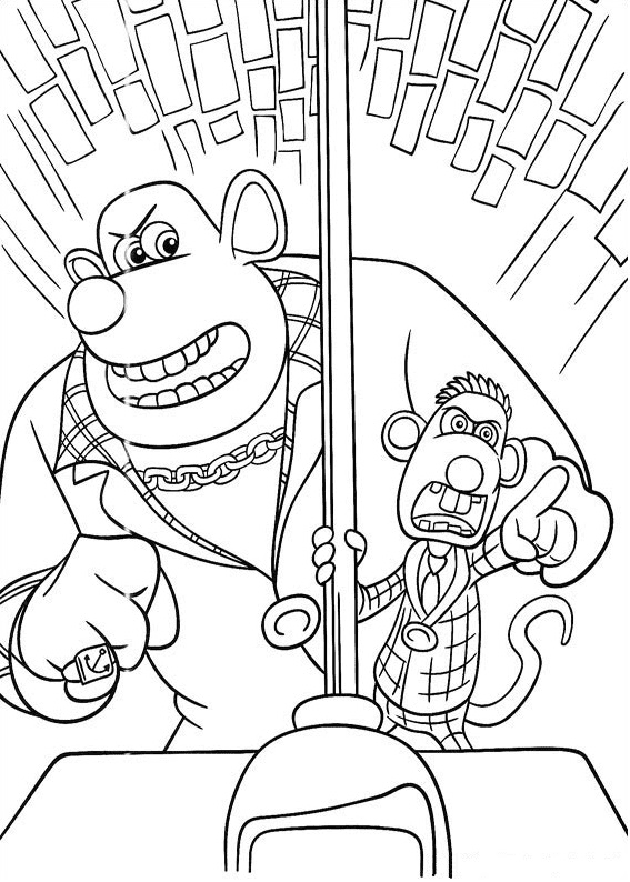 Whitey And Spike Coloring Page