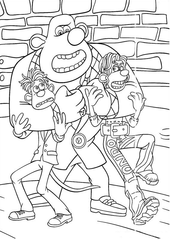 Whitey, Roddy And Rita Coloring Page
