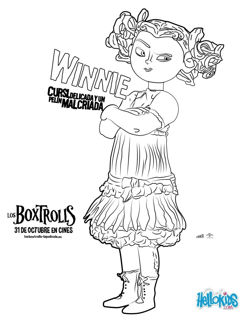 Winnie – The Boxtrolls Coloring Page