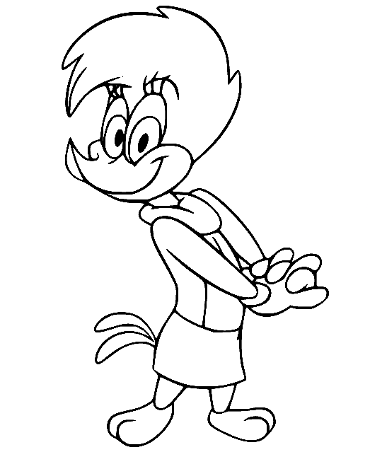Winnie Woodpecker Coloring Page