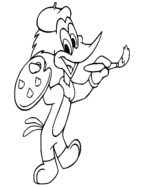Dibujo del pájaro carpintero Woody