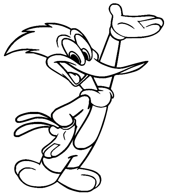 Woody the Woodpecker Coloring Page
