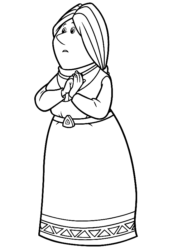 Ylva from Vicky the Viking Coloring Page