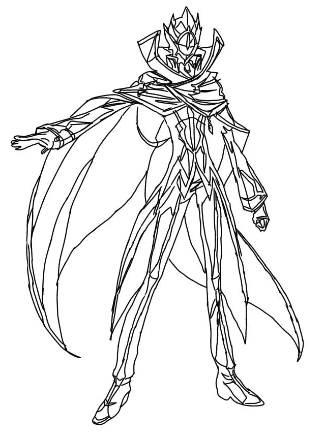 Zero – Code Geass Coloring Pages