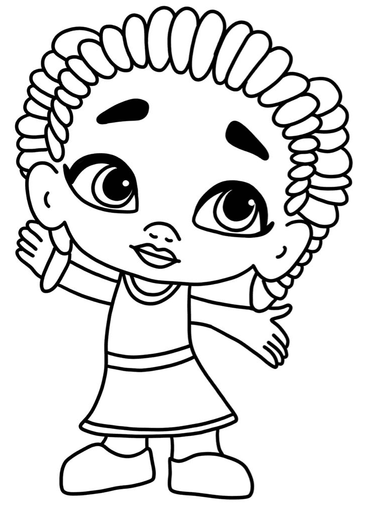 Zoe from Super Monsters Coloring Page