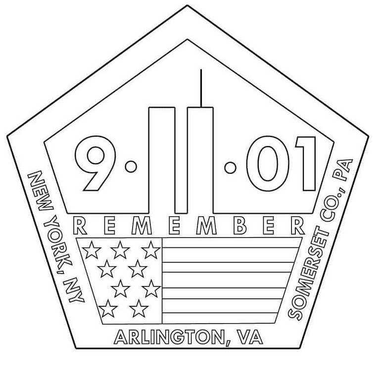 11th September Memorial Patriot Day Coloring Pages