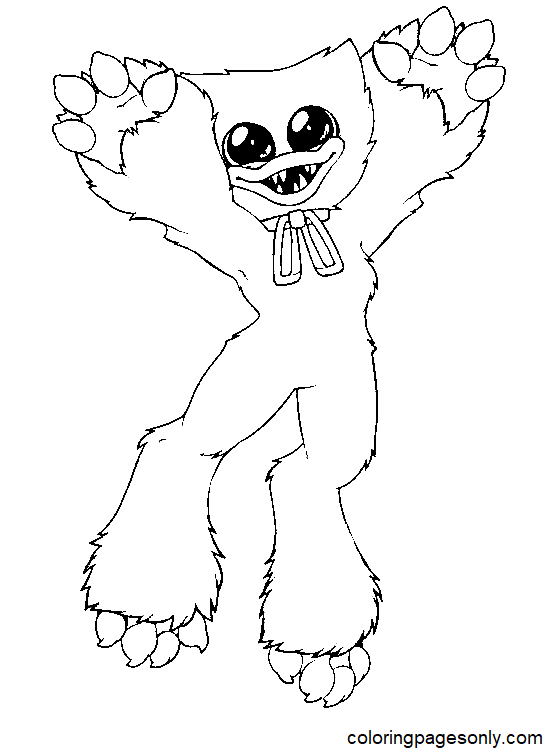Adorable Huggy Wuggy Coloring Pages