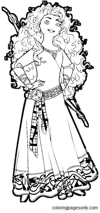 Adorable Merida Coloring Pages