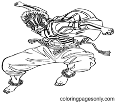 Akaza Coloring Pages