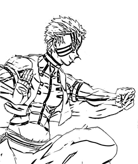 Akaza Fighting Coloring Pages