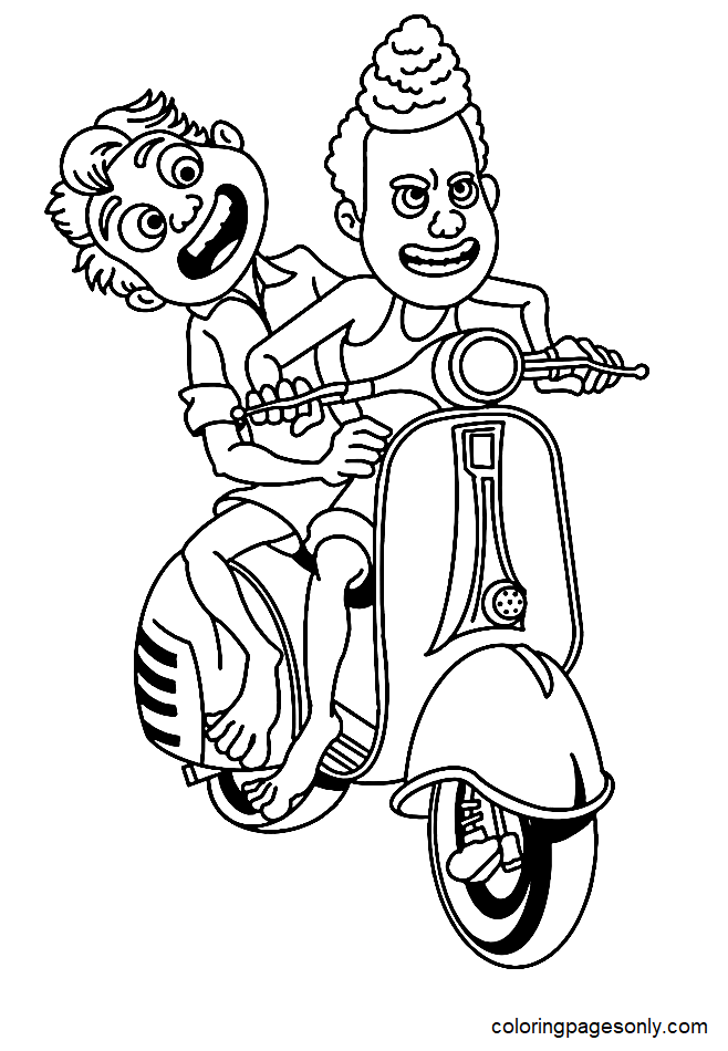 Alberto and Luca Paguro Coloring Page