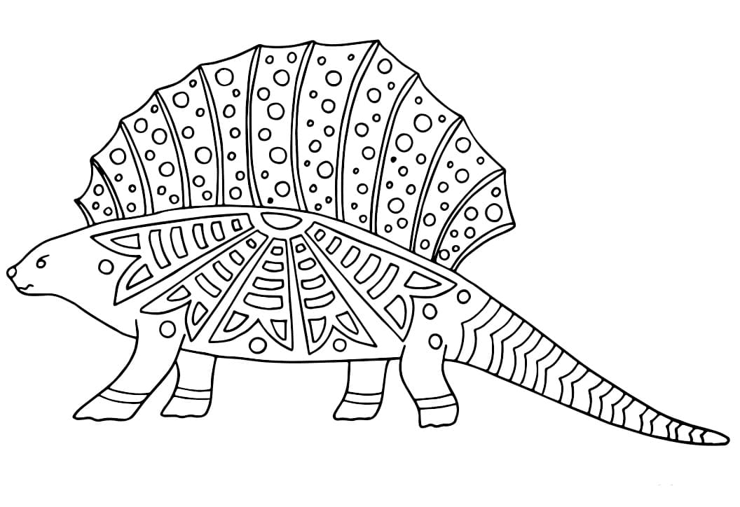 Kleurplaat Dinosaurus Alebrijes