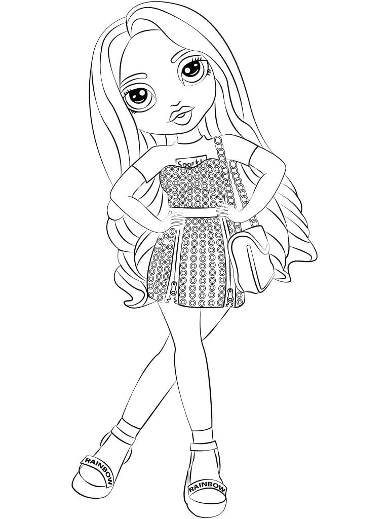 Amaya Raine Rainbow High Coloring Page - Free Printable Coloring Pages