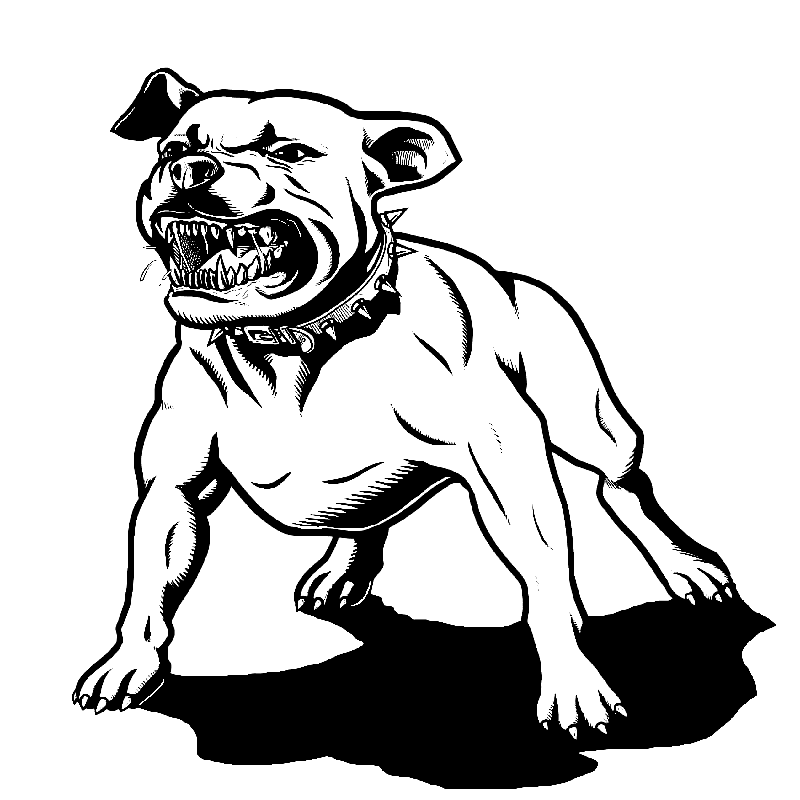 Angry Pitbull Coloring Pages