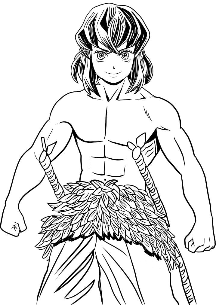 Awesome Inosuke Coloring Pages