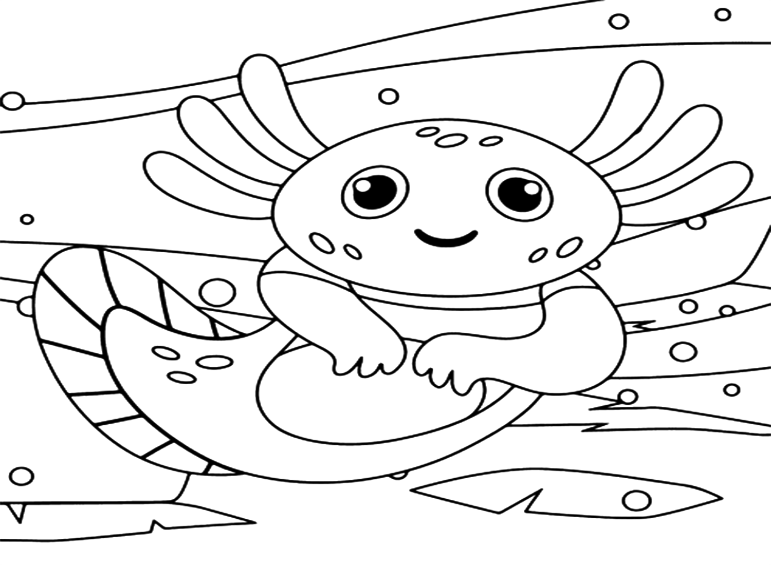 Axolotl Animal Coloring Page