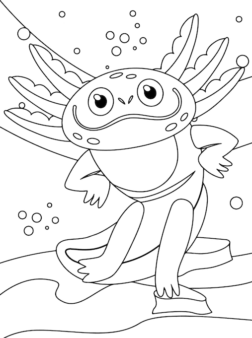 Axolotl Sheets Coloring Page