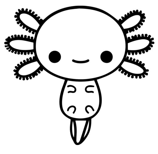 Axolotl Small Coloring Page Free Printable Coloring Pages