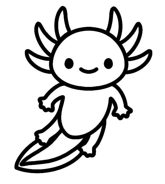 Axolotl Squishmallow Coloring Page
