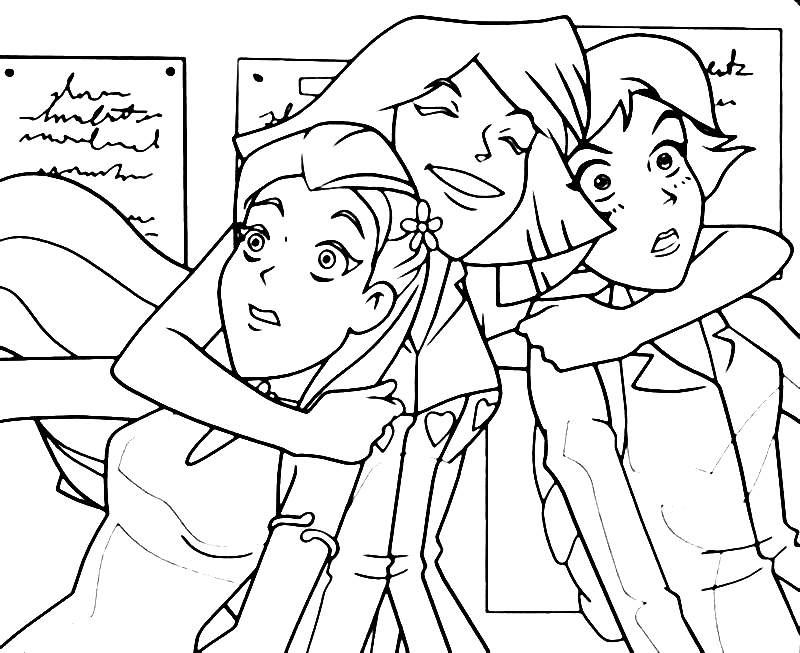 Beautiful Totally Spies Coloring Page