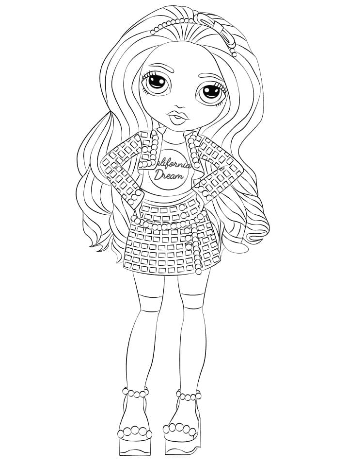 Bella Parker Rainbow High Coloring Page