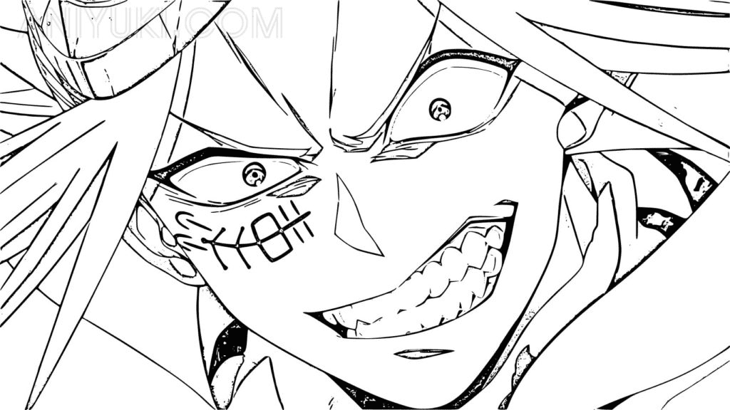 Bisco Akaboshi face Coloring Page