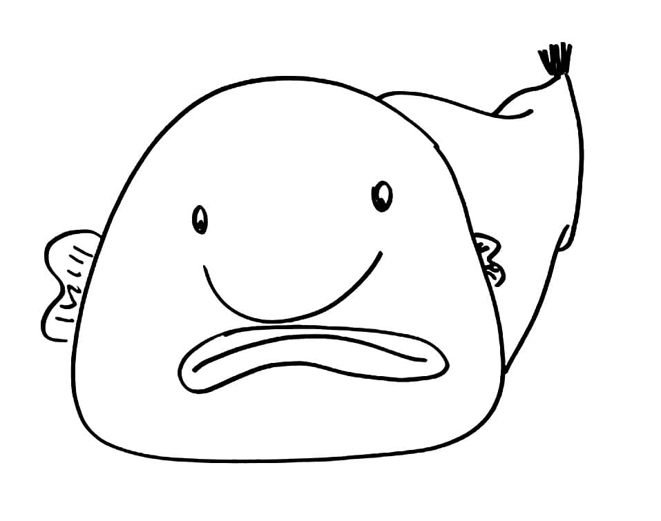 Blobfish Printable Coloring Pages
