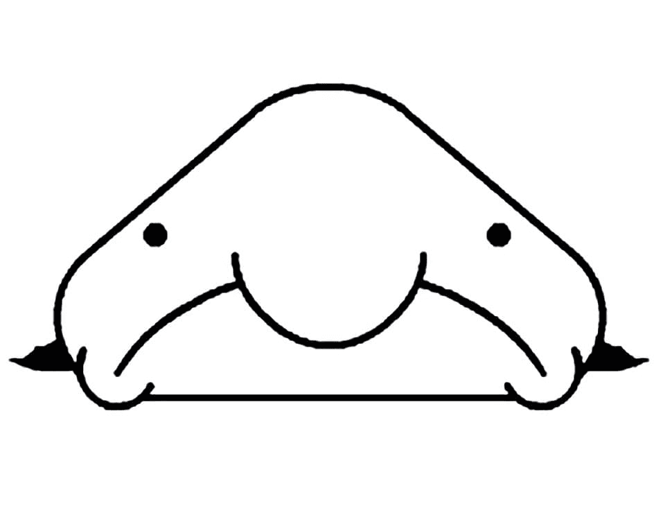 Blobfish Is Sad Coloring Pages