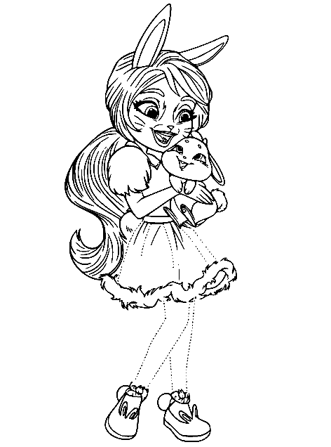 Bree Bunny Hugs Twist Coloring Pages