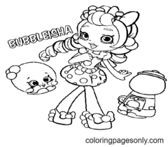 Bubbleisha para colorir