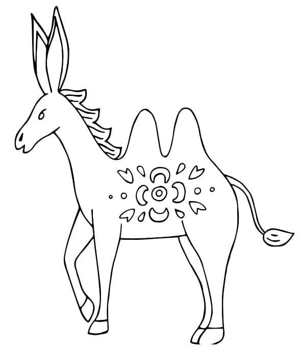 Camel Donkey Alebrijes Coloring Pages