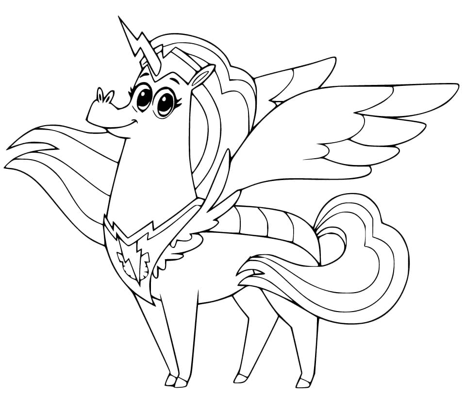 Captain Thunderhoof from Corn and Peg Coloring Page