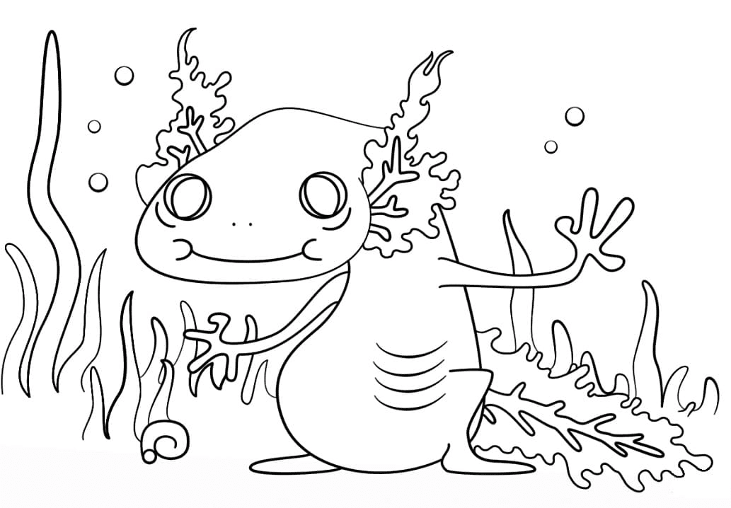 Cartoon Axolotl von Axolotl