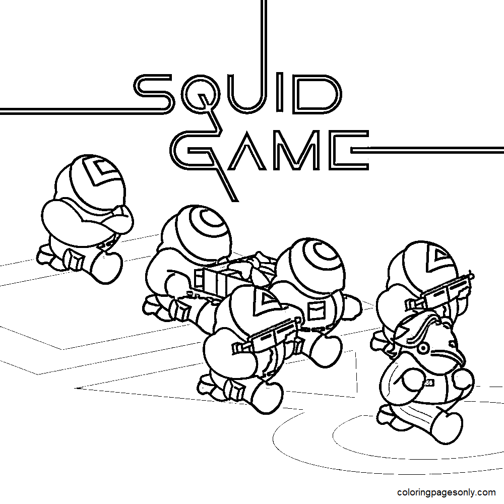 Cartoon-Tintenfisch-Spiel von Squid Game