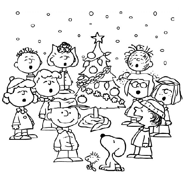 Charlie Brown Christmas for Kids Coloring Page