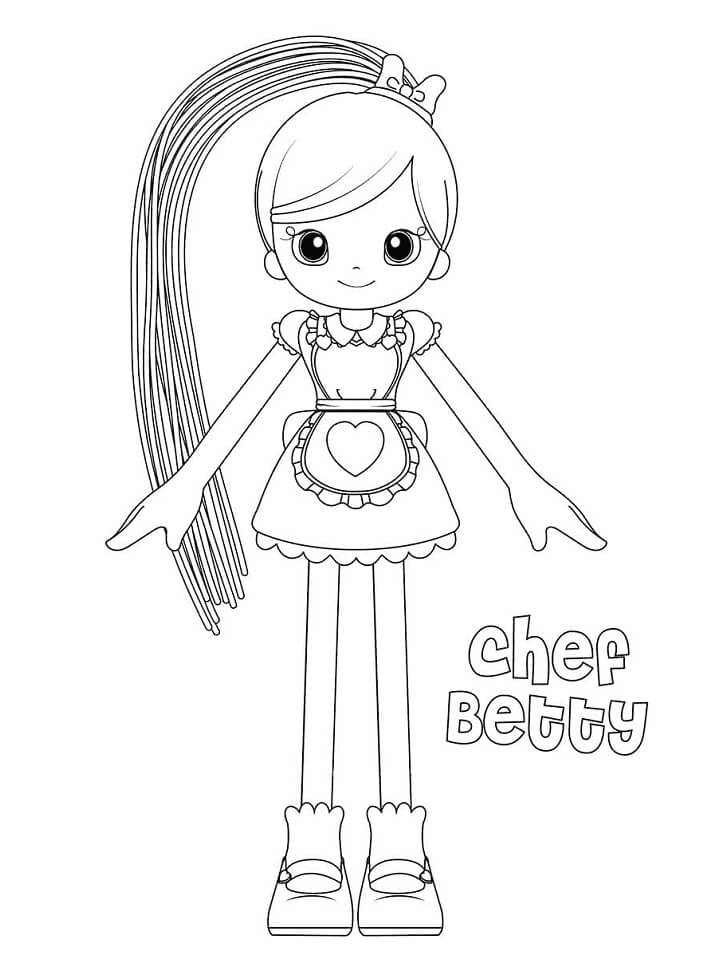 Chef Betty Coloring Page