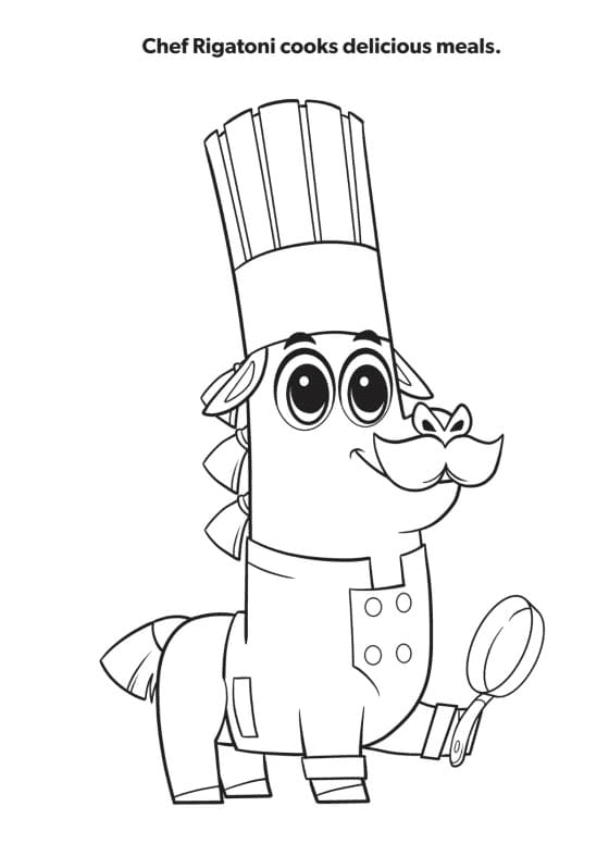 Chef Rigatoni Coloring Pages