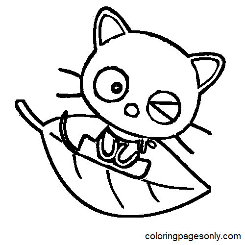 Chococat – Happy Fall Coloring Page