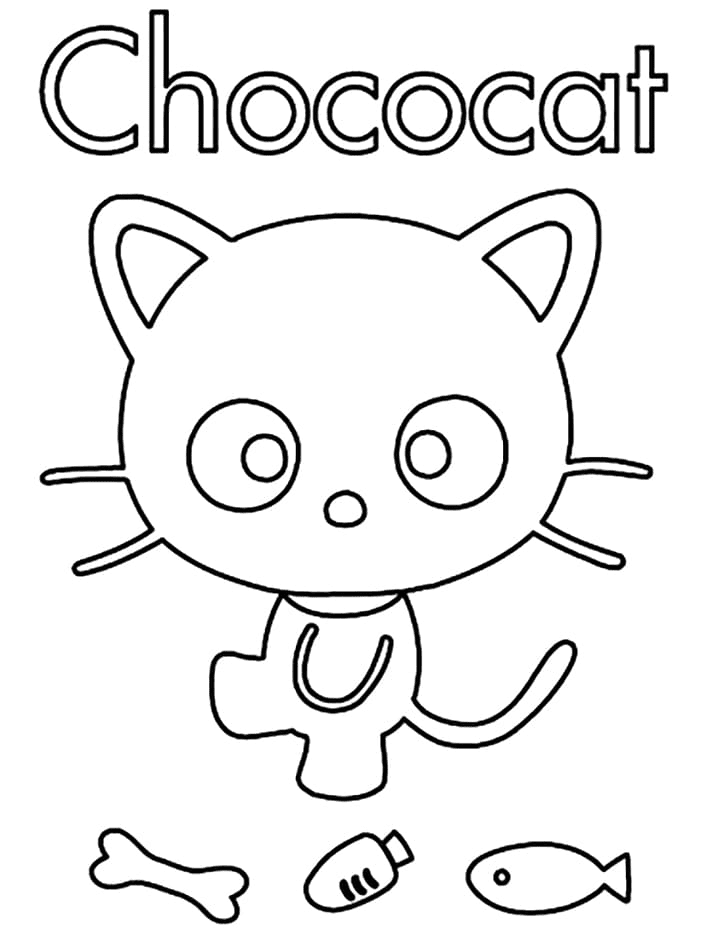 Chococat for Kids Coloring Pages