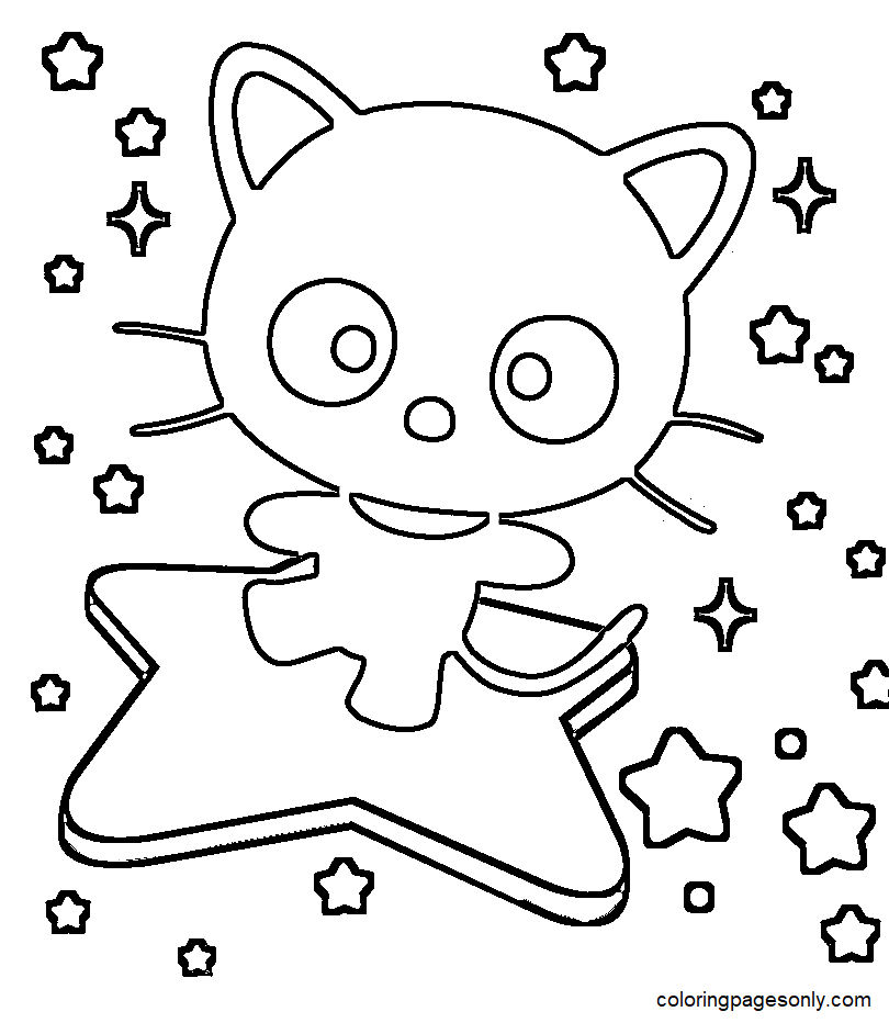 Chococat mit leuchtendem Stern von Chococat