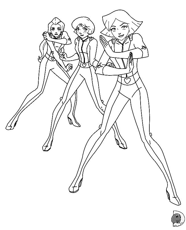 Clover, Alex and Sam Coloring Page