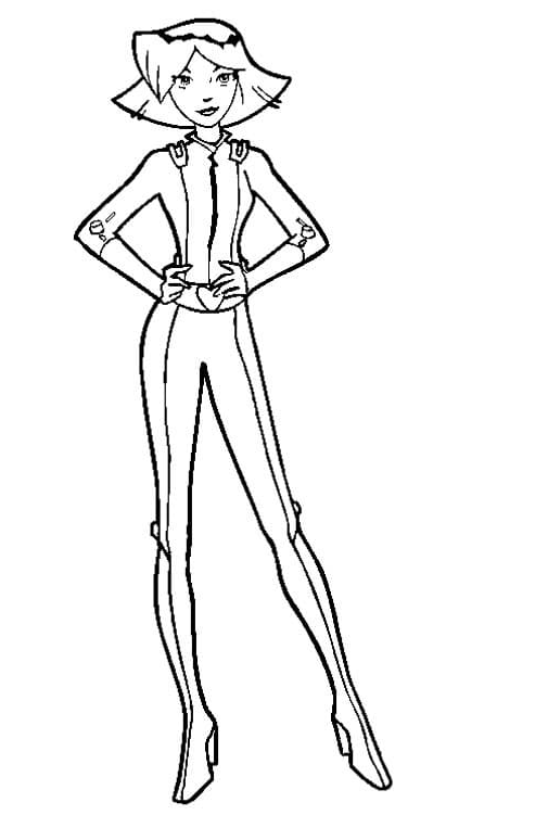 Clover Totally Spies Coloring Page