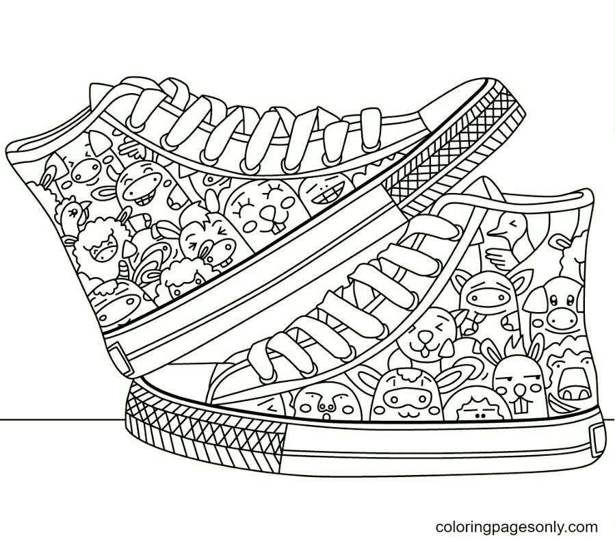 Coloring page of a shoe 1