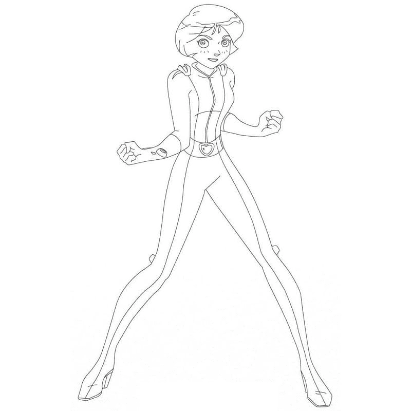 Cool Alex Totally Spies Coloring Page
