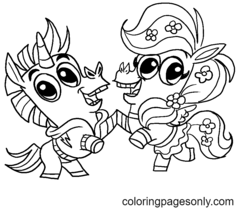 Corn and Peg Coloring Pages