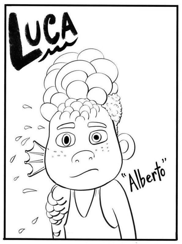 Cute Alberto Coloring Pages