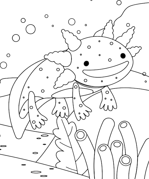 Mexican Walking Fish Coloring Page