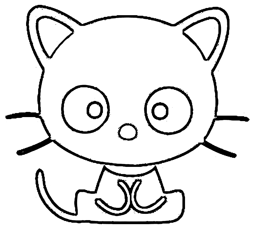 Cute Chococat Coloring Page