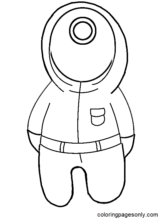 Cute Fat Guard Coloring Page