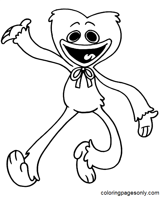 Cute Huggy Wuggy for Children Coloring Pages